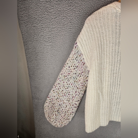 Grey Collective Women Cardigan Sweater Sz M Drop Shoulder Open Front Puff Sleeve - Picture 12 of 12